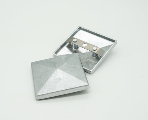 Alu-Pfostenkappe mit Stahlklammer für 100 x 100 mm Pfosten