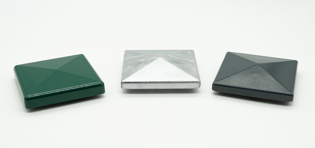 Alu-Pfostenkappe mit Stahlklammer für 60 x 60 mm Pfosten