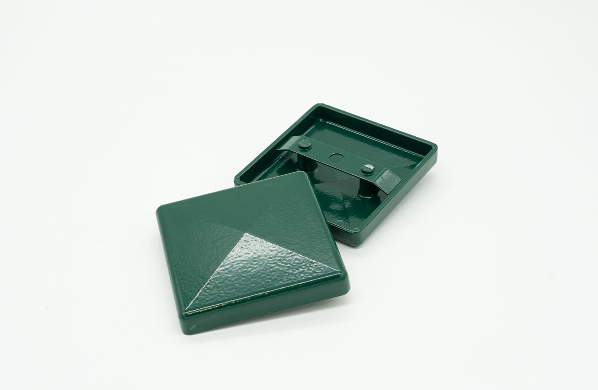 Alu-Pfostenkappe mit Stahlklammer für 80 x 80 mm Pfosten